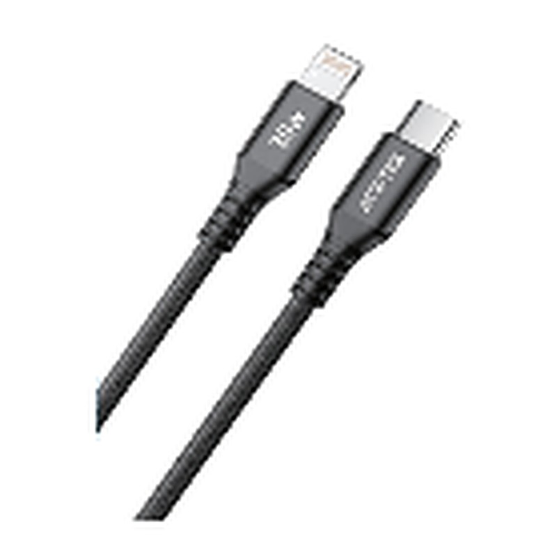 ACE-TEK USB-C to Lightning PD Braided Cable 1m – Black