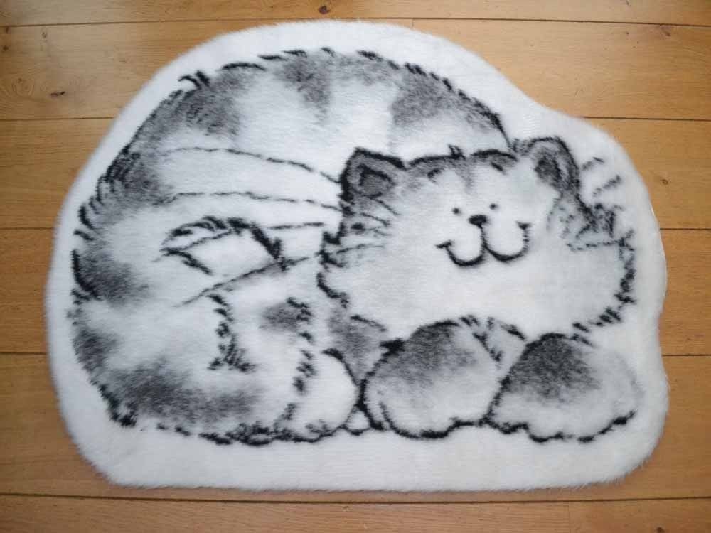 Children’s Grey Cat Rug
