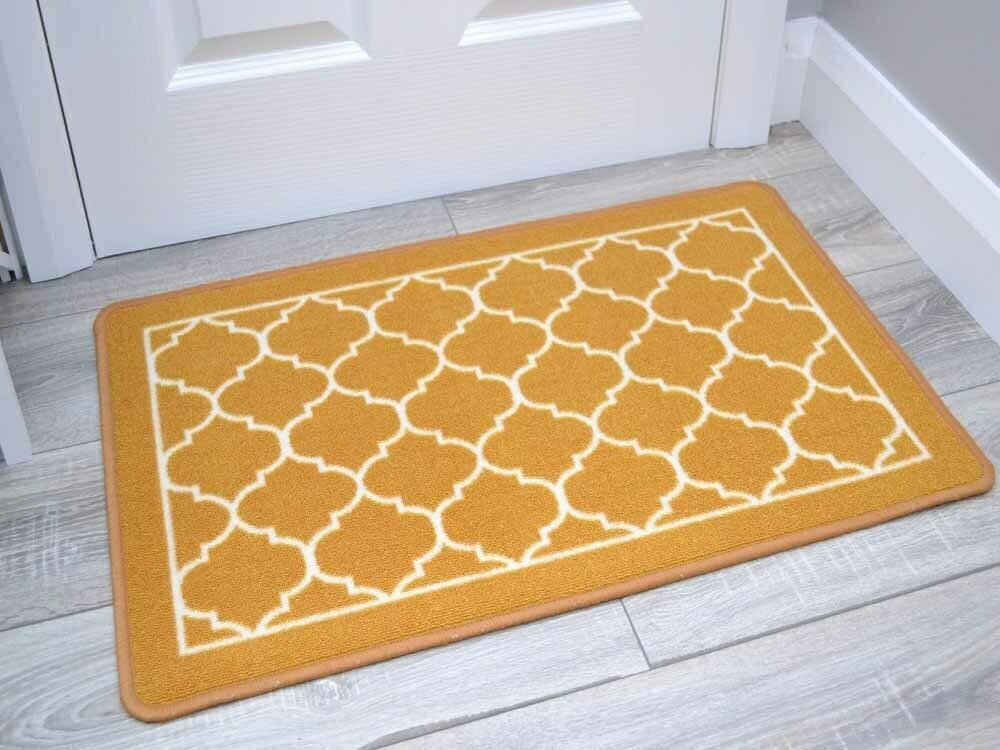 Riviera New Trellis Gold (Kitchen Rugs)