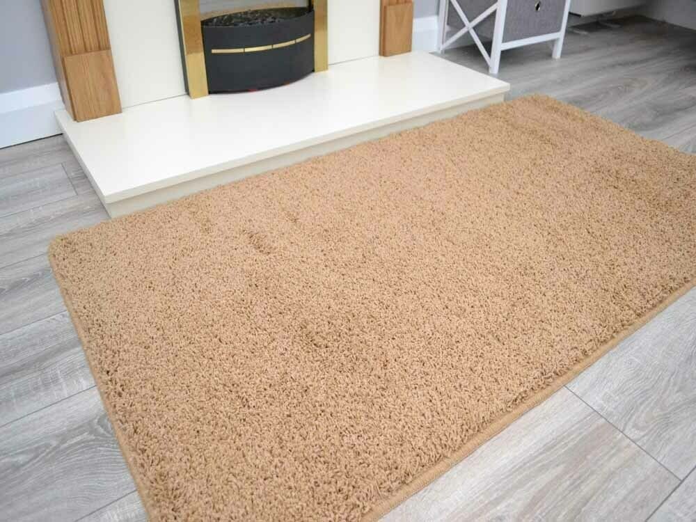 Coffee Husky Thick Shaggy Machine Washable Rug (Bathroom)