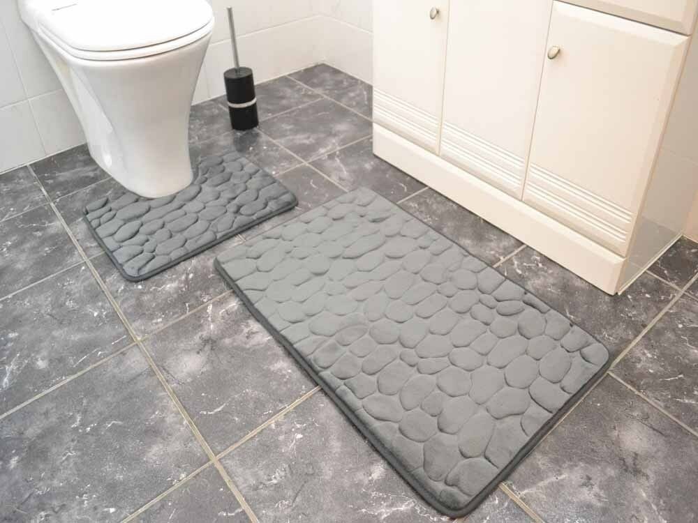 Grey Pebble Bathroom Set