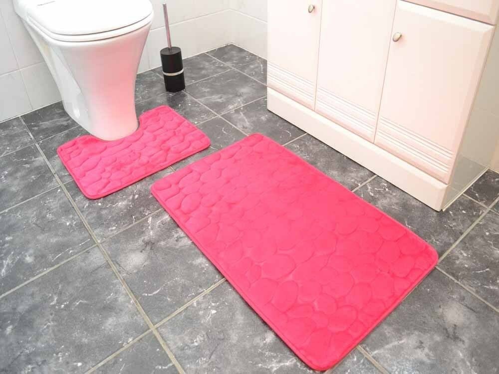 Pink Pebble Bathroom Set
