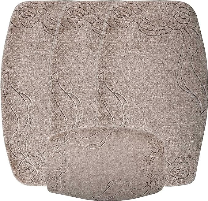 Zenga Microfibre 4 Piece Set Romany Mats Caravan Chalet Motorhome Thick Washable Rugs