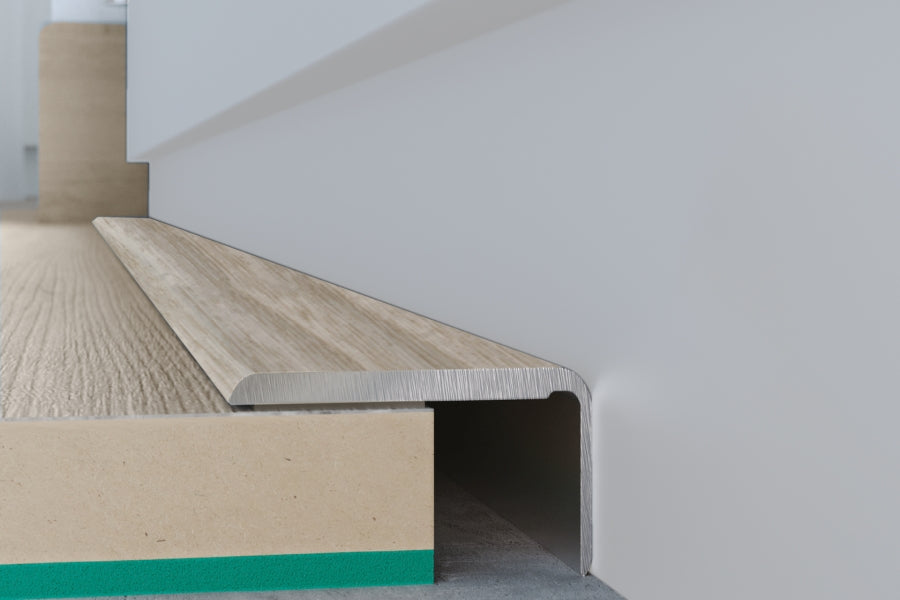 Self Adhesive Floor Trim Wood Effect & Anodised 25 MM x 10 MM - 1 M & 2 M Length Edge Strip (Door Thresholds - IQ120) #2761