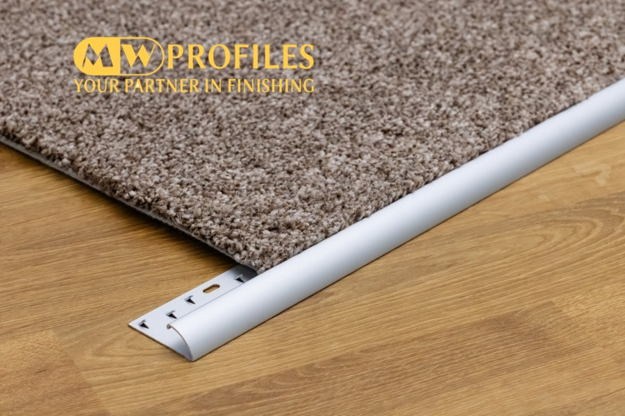 Cover Strip For Carpet Profile Metal Single Edge Trim 1000 MM Length Anodised Aluminium - DTC10