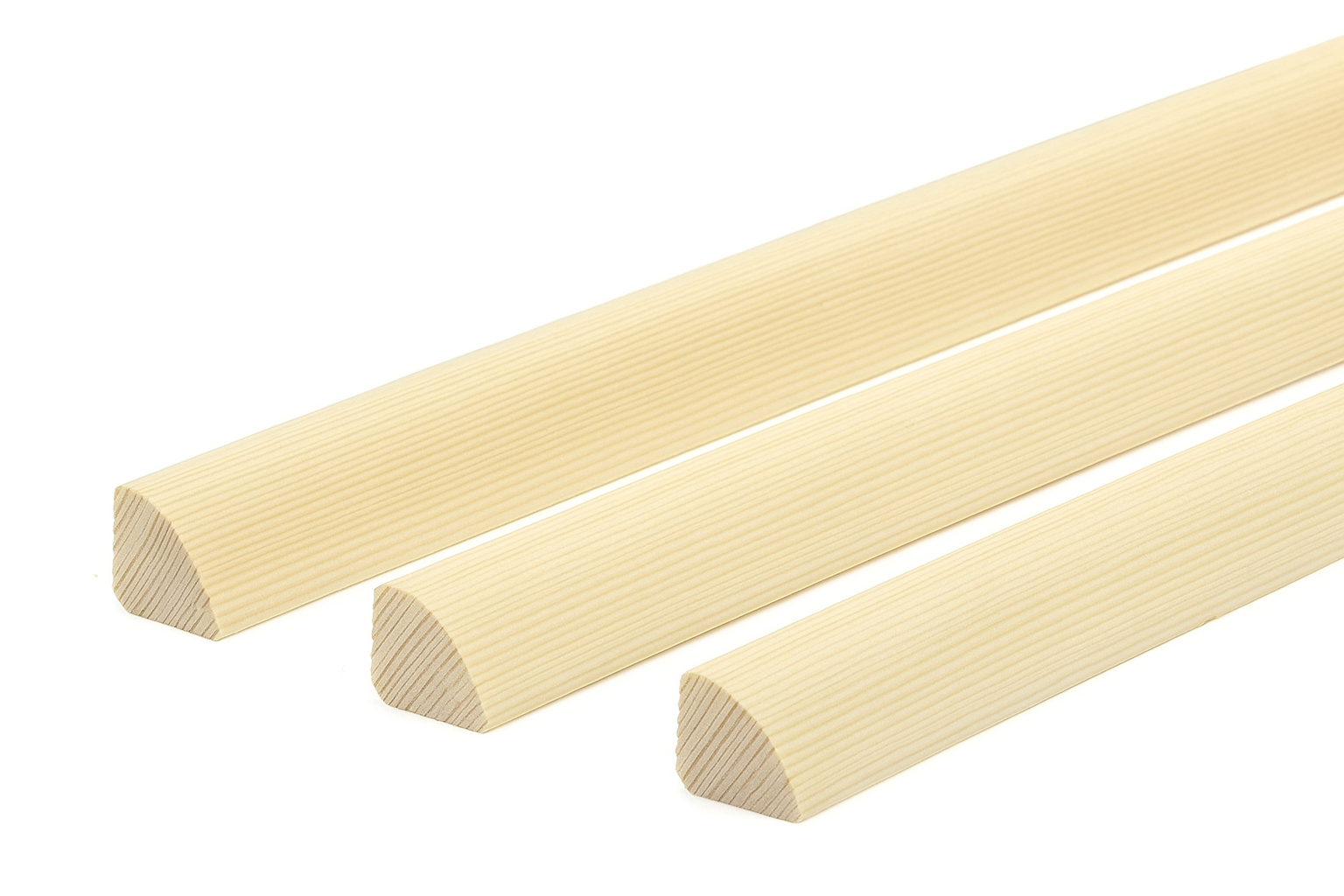 Pine Wood Quadrant Trim 10 MM 12 MM 20 MM x 1 M & 2.4 M Length Natural Moulding Decorative Flooring Edge Beading Strip (Skirting Board)