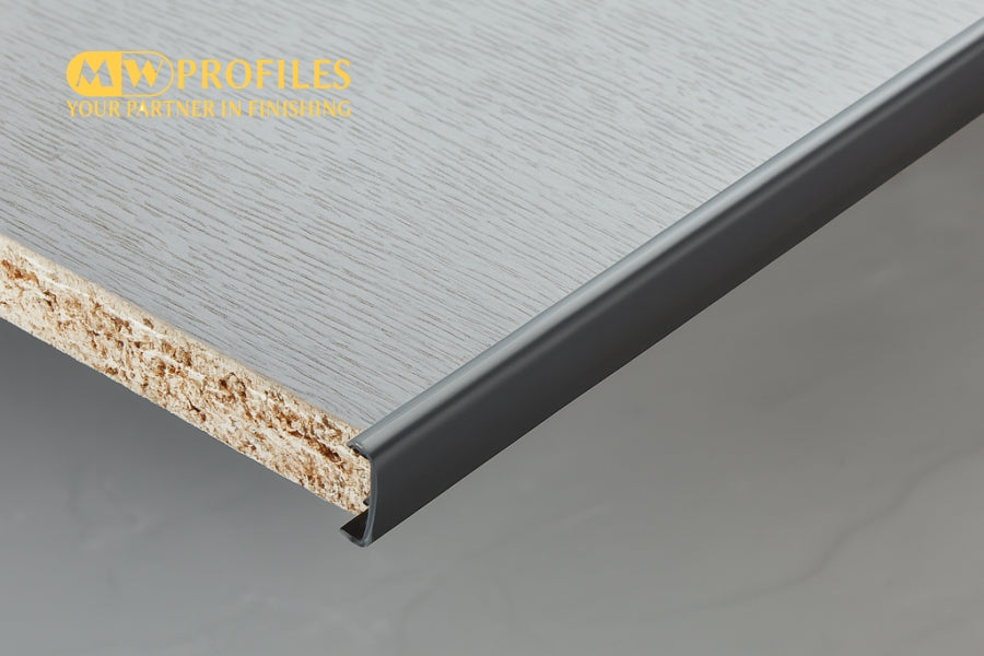 U Trim Edging Strip PVC Melamine Furniture - 18mm- 1m & 2.5m Length Board Panel Cover