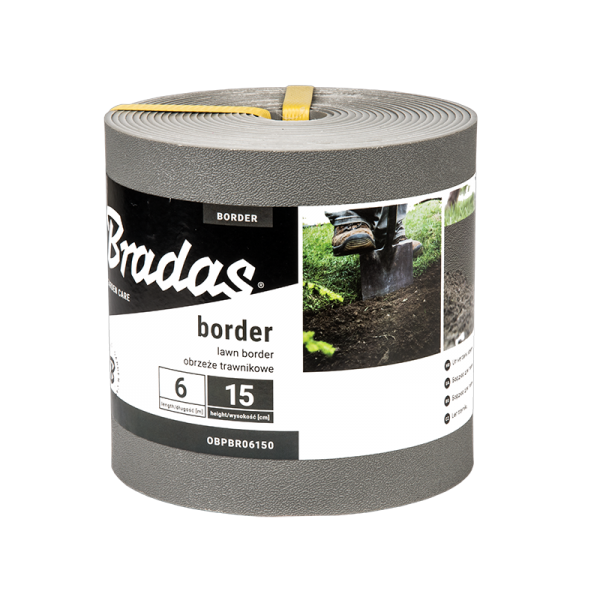 Heavy Duty Lawn Border Edging, 6m x 15cm, Gray (Lawn Edging)
