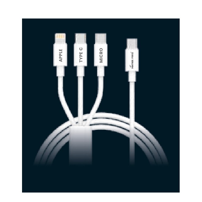 Panther Force 3-in-1 USB-C to USB-C 3m Silicone Cable