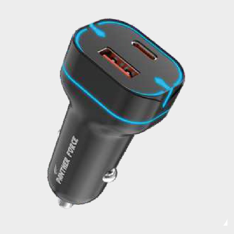 Panther Force 18W Type-C Dual Car Charger