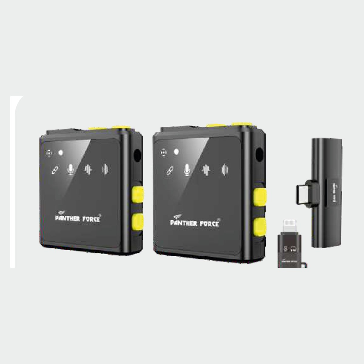 Panther Force OTG Dual Wireless Collar Clip Microphones