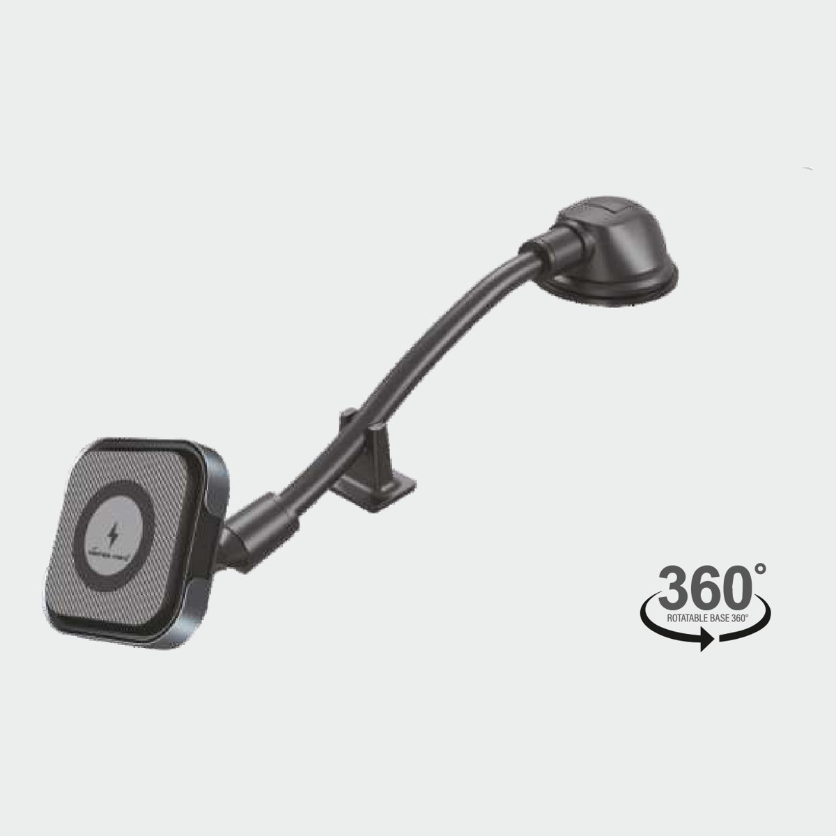 Panther Force 15W Magnetic Wireless Charger Car Holder – 30cm Long Arm