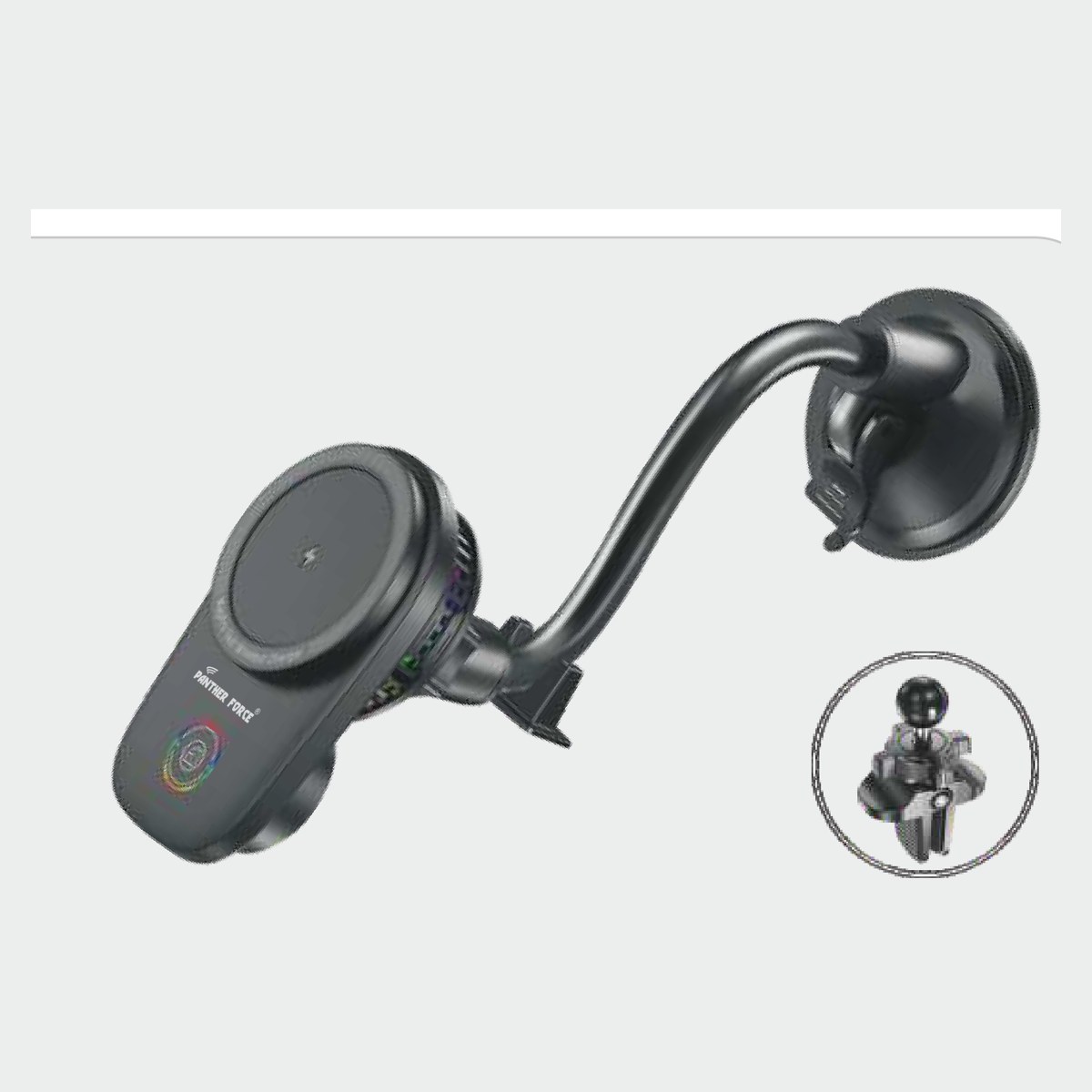 Panther Force 2-in-1 15W Wireless Charging Magnetic Phone Holder with Cooling Fan