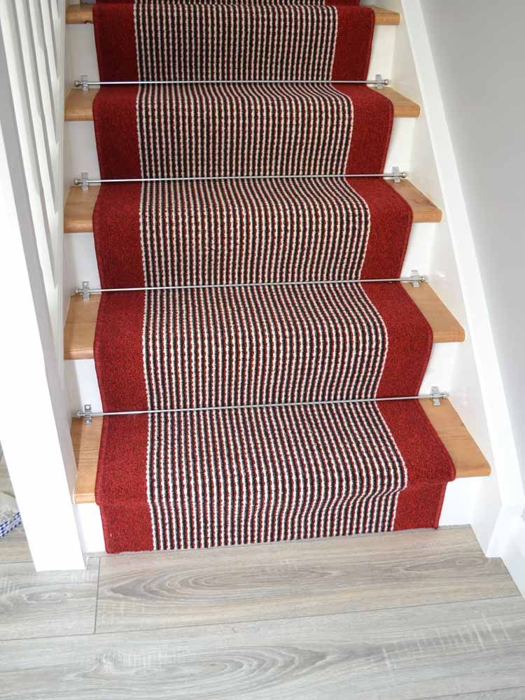 Paris Stripe Red Cut To Length (Door Mats - M0039)