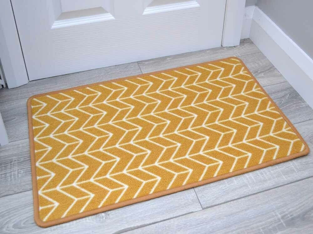 Riviera Herringbone Gold (Kitchen Rugs)