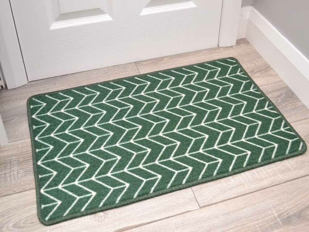 Riviera Herringbone Green (Kitchen Rugs)
