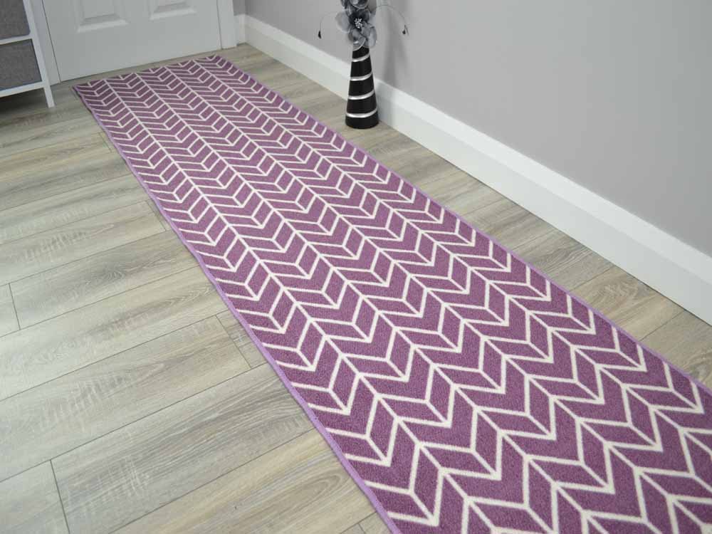 Riviera Herringbone Mauve Cut To Length (Kitchen Rugs)