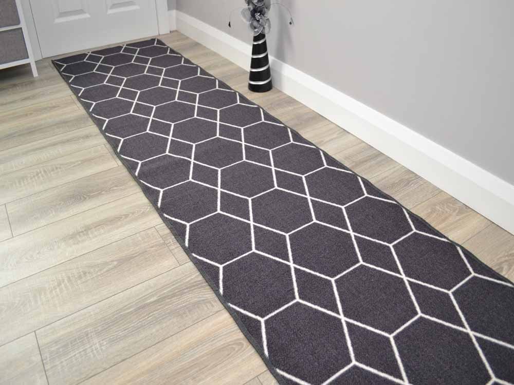 Riviera Hexagon Grey Cut To Length (Door Mats)
